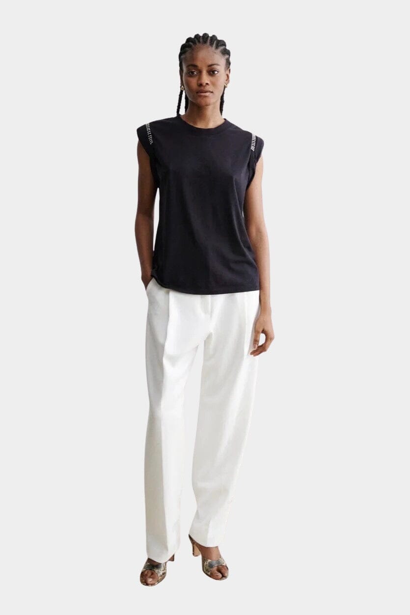 Rachel Comey - Miles Tee - Black - Shirts & Tops - YUCCA, Boutiques Denver, stylish tops for women, high quality casual tops.