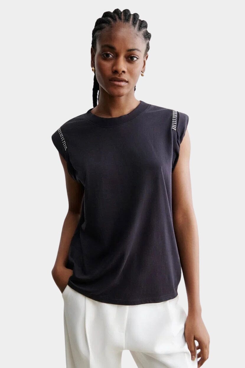 Rachel Comey - Miles Tee - Black - Shirts & Tops - YUCCA, Boutiques Denver, stylish tops for women, high quality casual tops.