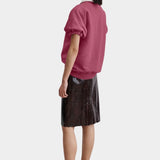 Rachel Comey Stanza sweatshirt rose back view short sleeve sweatshirt