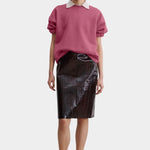 Rachel Comey Stanza sweatshirt rose front view relaxed fit cotton sweatshirt