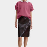 Rachel Comey Stanza sweatshirt rose front view relaxed fit cotton sweatshirt