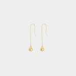 Pair of RAGBAG Studio Datura Long Drop Earrings in 18k gold plated sterling silver at YUCCA Denver