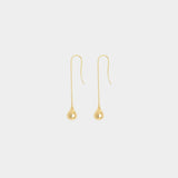 Pair of RAGBAG Studio Datura Long Drop Earrings in 18k gold plated sterling silver at YUCCA Denver