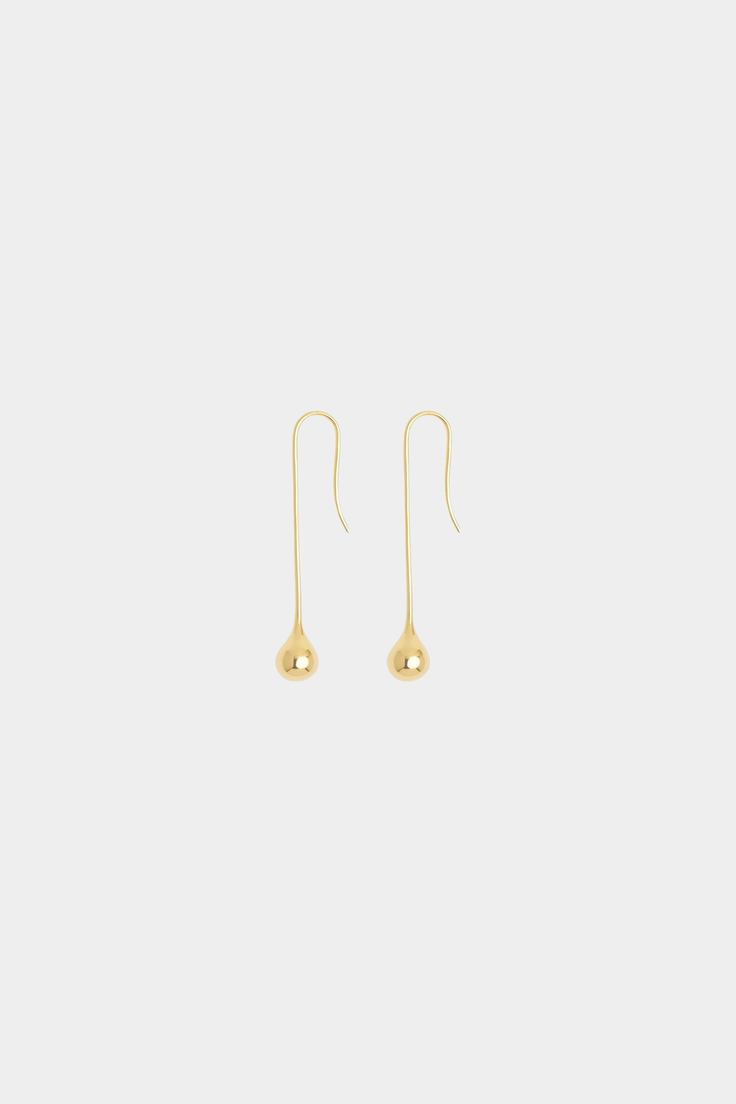 Pair of RAGBAG Studio Datura Long Drop Earrings in 18k gold plated sterling silver at YUCCA Denver