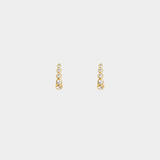 RAGBAG Studio Odette Earrings in Gold with five graduated cubic zirconia stones in a petite vertical setting