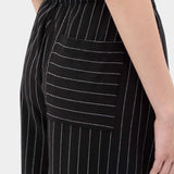 Rita Row Dolors pant in black pinstripe detail of back pocket and elastic waist