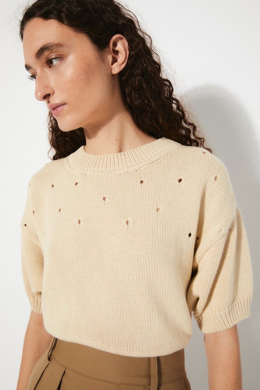 Rita Row | Grace Top In Beige - SHOP YUCCA Shirts & Tops RITA ROW - YUCCA 