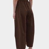 Rita Row Paradiso Pants brown barrel leg pants back three quarter view