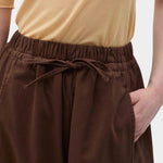 Rita Row Paradiso Pants brown elastic waist pants with drawstring detail close up