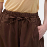 Rita Row Paradiso Pants brown elastic waist pants with drawstring detail close up