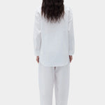 Rita Row Posets Shirt white organic cotton poplin button up shirt back view