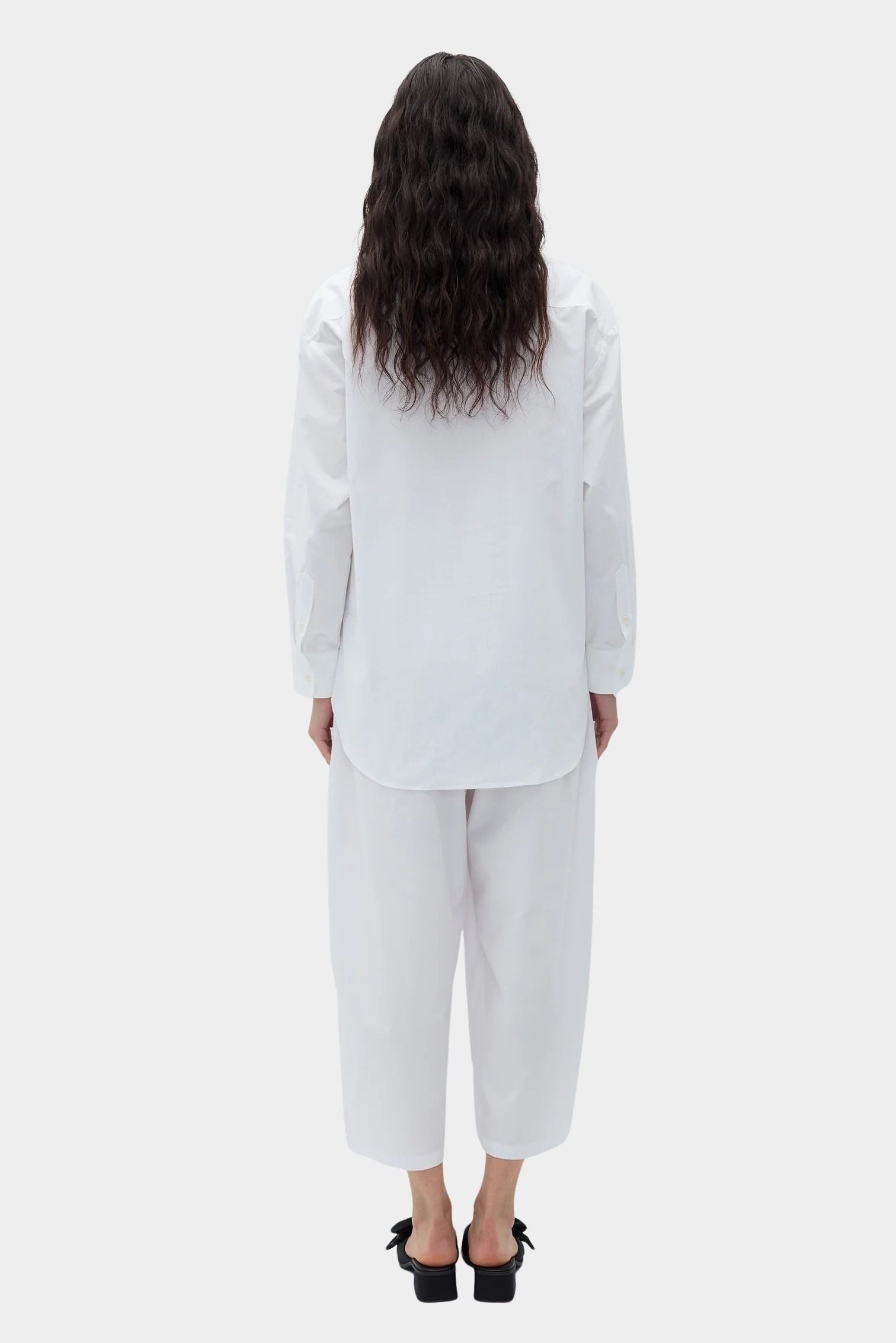 Rita Row Posets Shirt white organic cotton poplin button up shirt back view