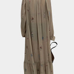 Rodebjer Emerald maxi dress duchess floral back view long sleeve