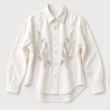 Embroidery Western Shirt, White