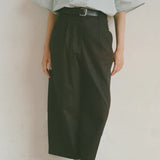 Shaina Mote Boy Trouser Onyx side view relaxed wide leg cropped black pant with sandals