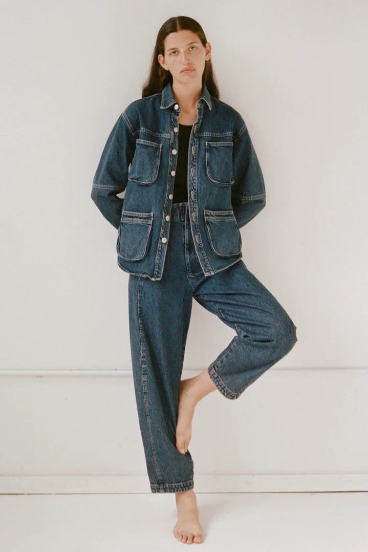 Shaina Mote Lune Pant East full look denim pants with matching jacket relaxed silhouette