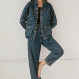 Shaina Mote Lune Pant East full look denim pants with matching jacket relaxed silhouette