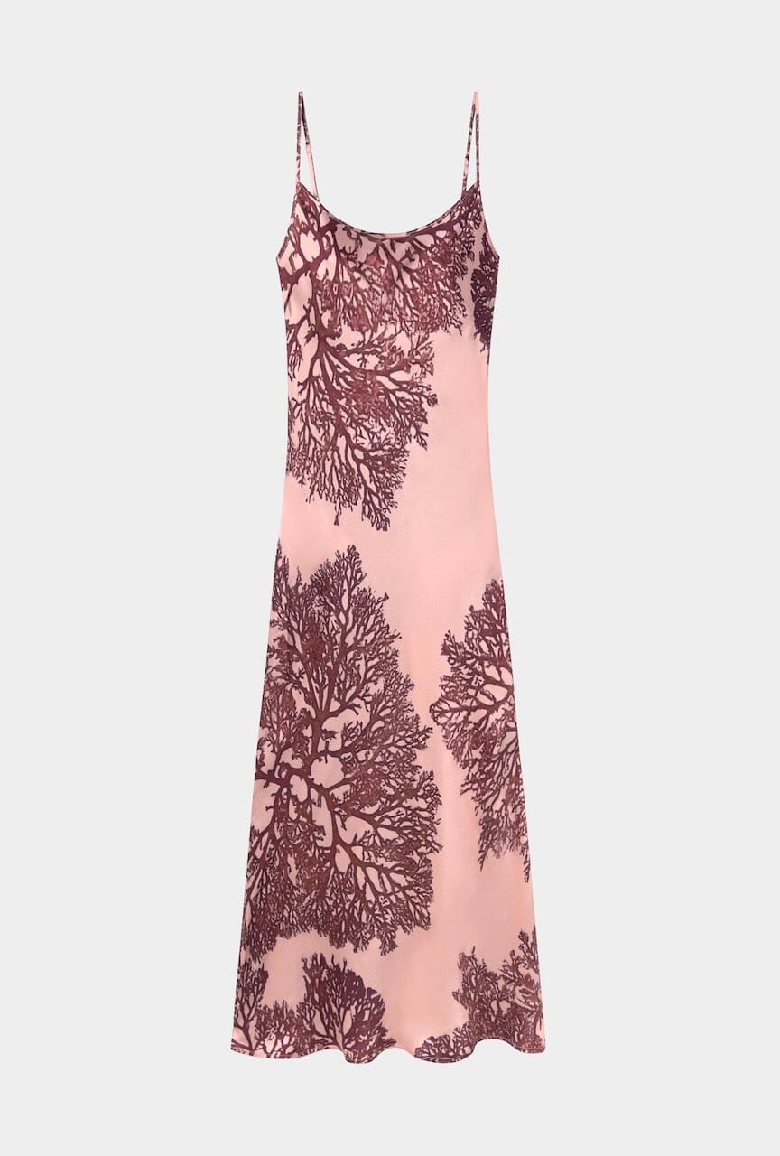 Silk Laundry - 1996 Dress - Pressed Coral - Dress - YUCCA, artistic clothing for women, Women’s clothing store Denver.