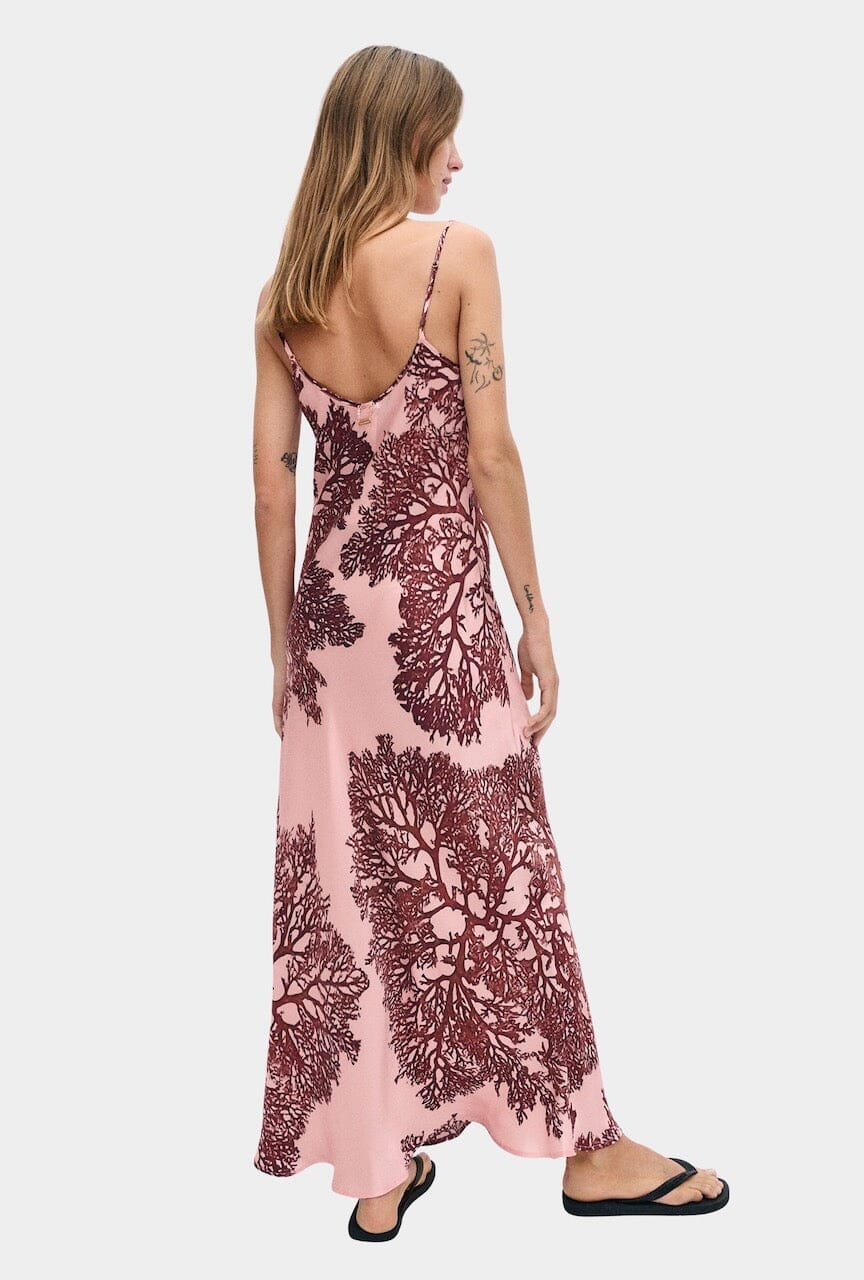 Silk Laundry - 1996 Dress - Pressed Coral - Dress - YUCCA, artistic clothing for women, Women’s clothing store Denver.