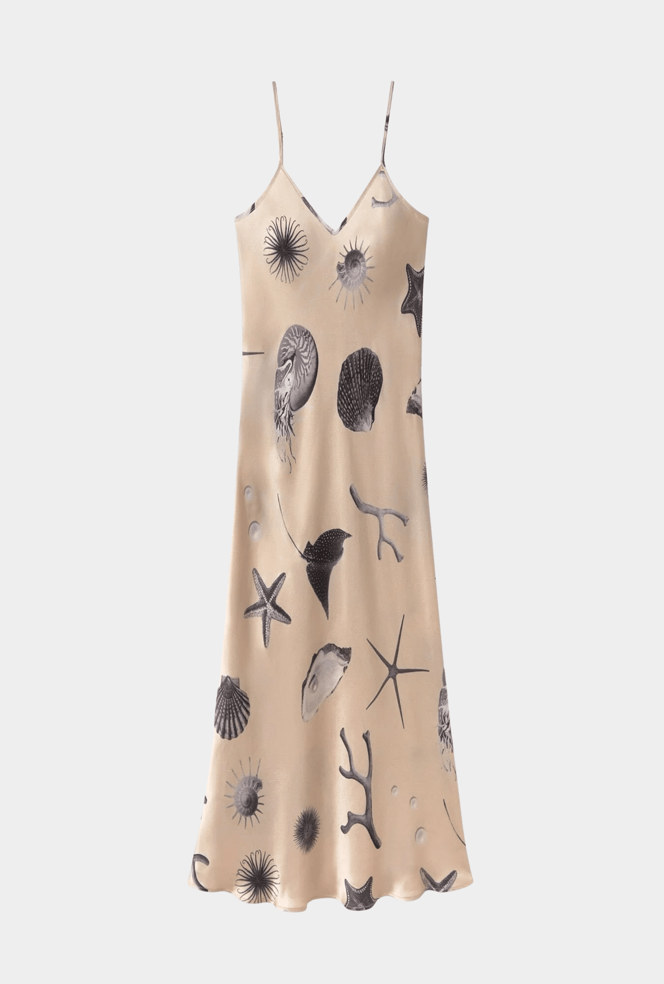 Silk Laundry - 90's Slip Dress - Seashells - Dress - YUCCA, boutique stores near me, capsule wardrobe, womens elevated basics