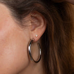 Earrings - YUCCA, white opal teardrop stud earrings with gold plating and sterling silver posts, refined everyday jewelry.