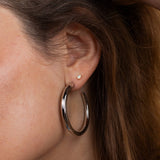 Earrings - YUCCA, white opal teardrop stud earrings with gold plating and sterling silver posts, refined everyday jewelry.