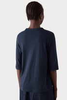 Toast | Cleo Garment Dyed Organic Cotton Tee In Indigo - SHOP YUCCA Shirts & Tops TOAST - YUCCA 