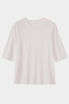 Toast | Cleo Garment Dyed Organic Cotton Tee In Chalk - SHOP YUCCA Shirts & Tops TOAST - YUCCA 