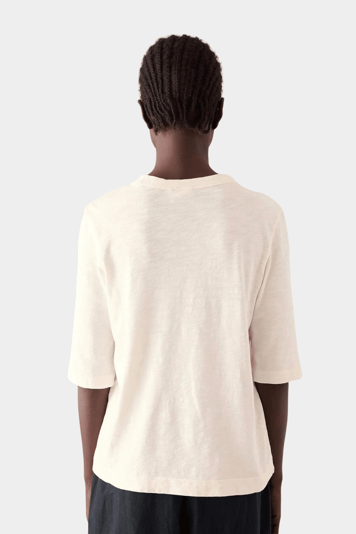 Toast | Cleo Garment Dyed Organic Cotton Tee In Chalk - SHOP YUCCA Shirts & Tops TOAST - YUCCA 