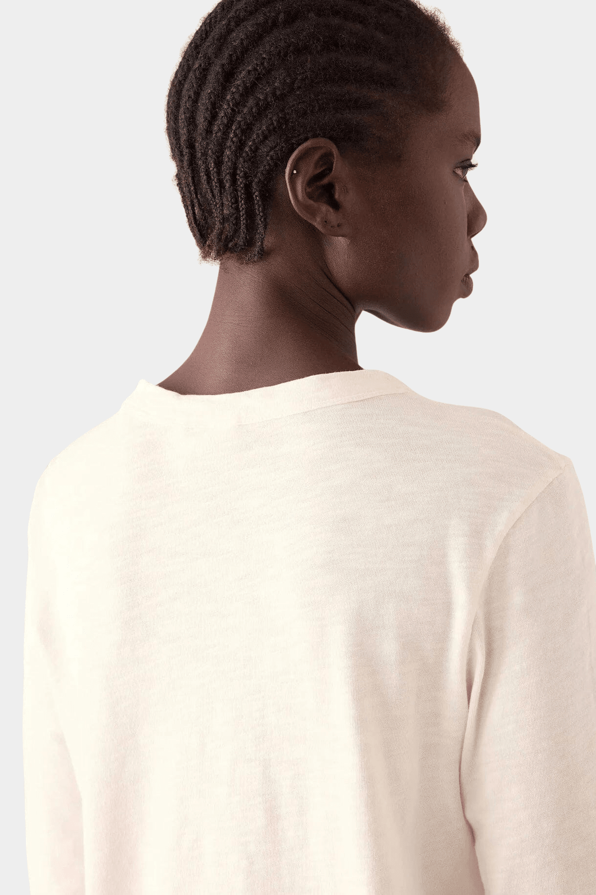 Toast | Cleo Garment Dyed Organic Cotton Tee In Chalk - SHOP YUCCA Shirts & Tops TOAST - YUCCA 