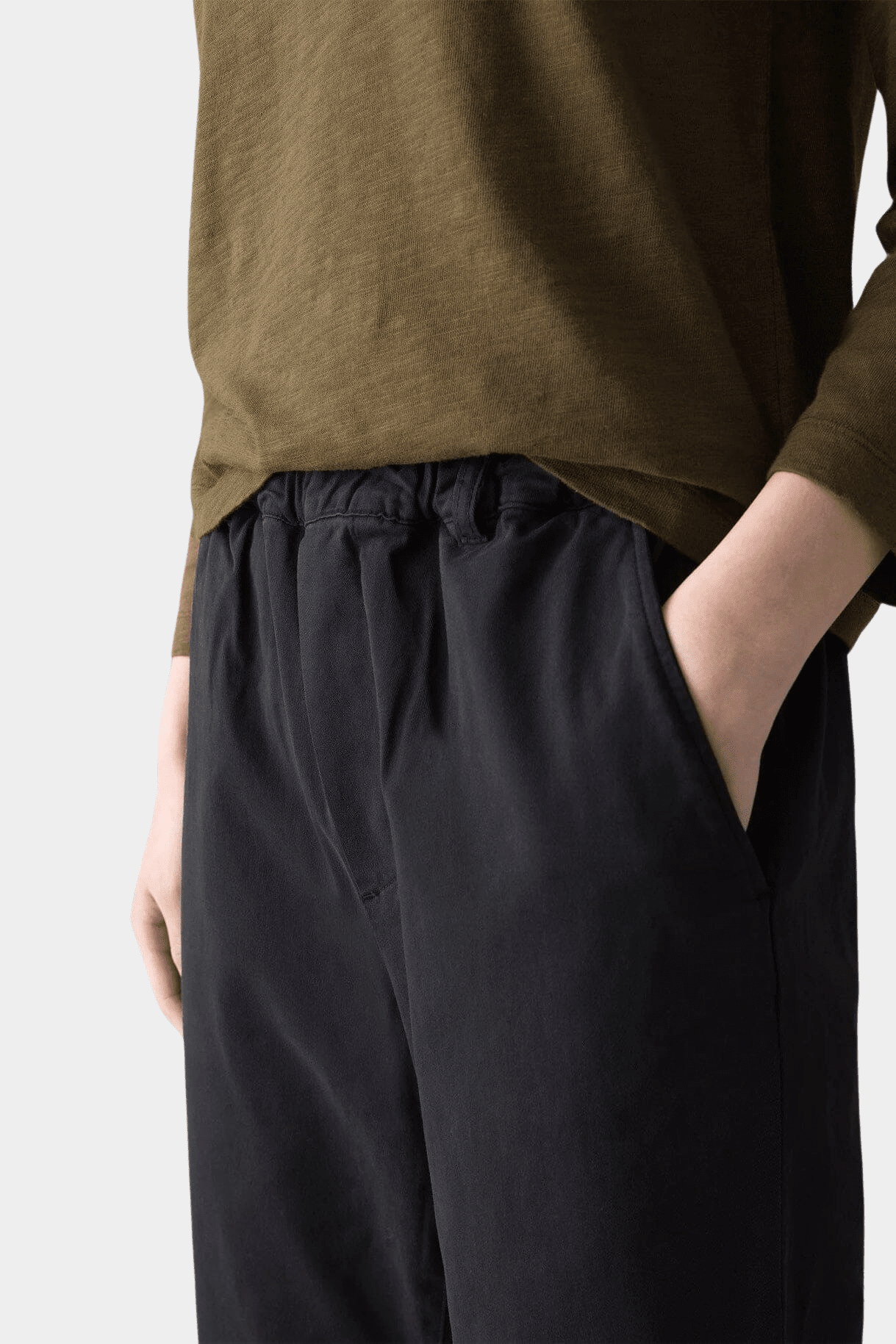 TOAST | Gabi Cotton Pull On Pants In Soft Black - SHOP YUCCA Pants TOAST - YUCCA 