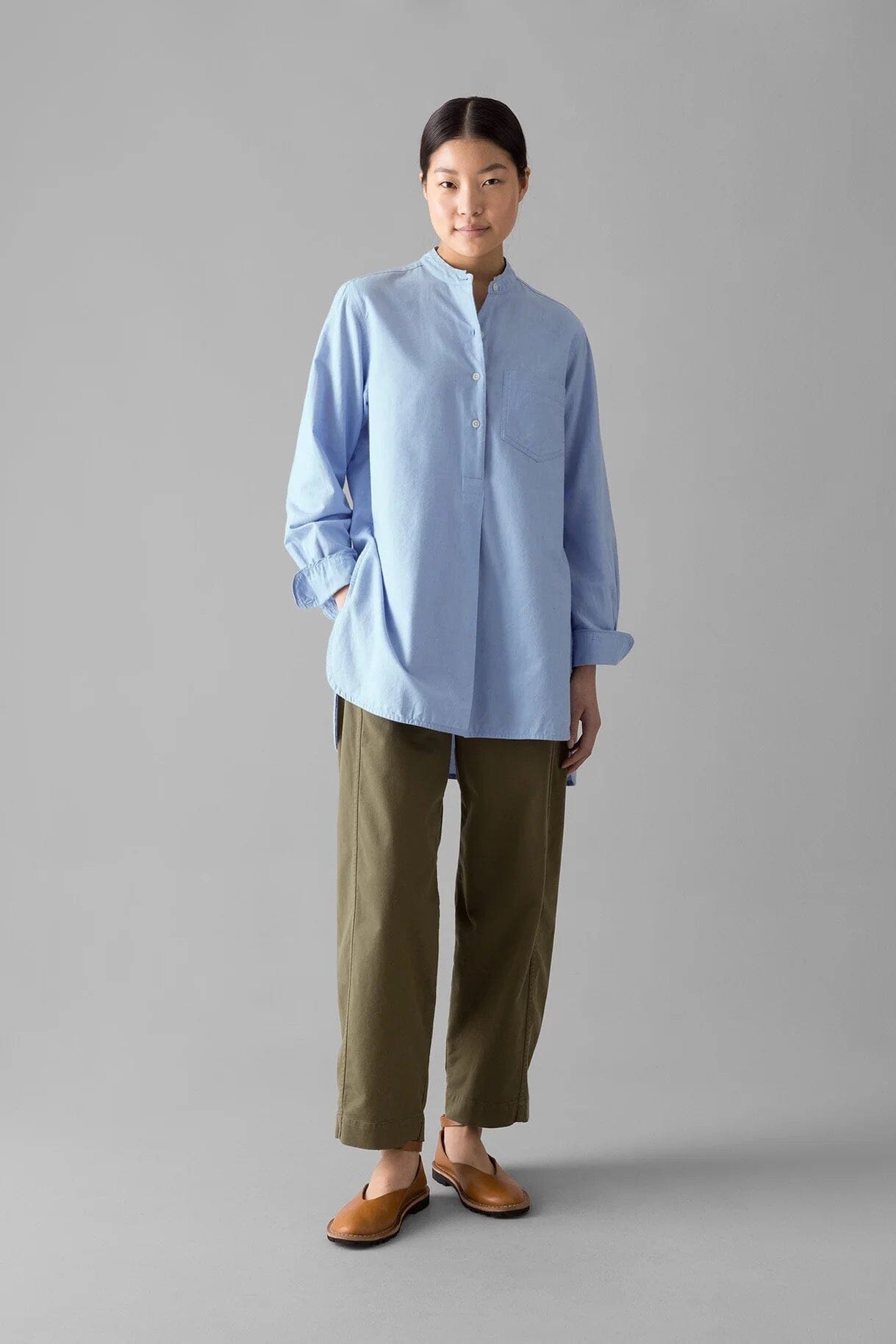 Toast | Taro Cotton Oxford Shirt In Chambray - SHOP YUCCA Shirts & Tops TOAST - YUCCA 