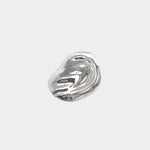 Bean Barrette Silver Wolf Circus polished silver bean shaped barrette product flat lay