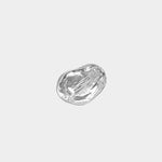 Bean Barrette Silver Wolf Circus back view polished metal hair clip closure detail