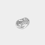Bean Barrette Silver Wolf Circus back view polished metal hair clip closure detail