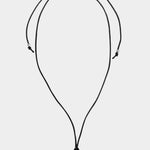 Wolf Circus Devon necklace silver adjustable black cord full necklace flat lay
