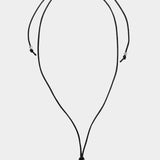 Wolf Circus Devon necklace silver adjustable black cord full necklace flat lay