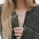 Wolf Circus Kaia necklace sterling silver worn at collarbone layered styling