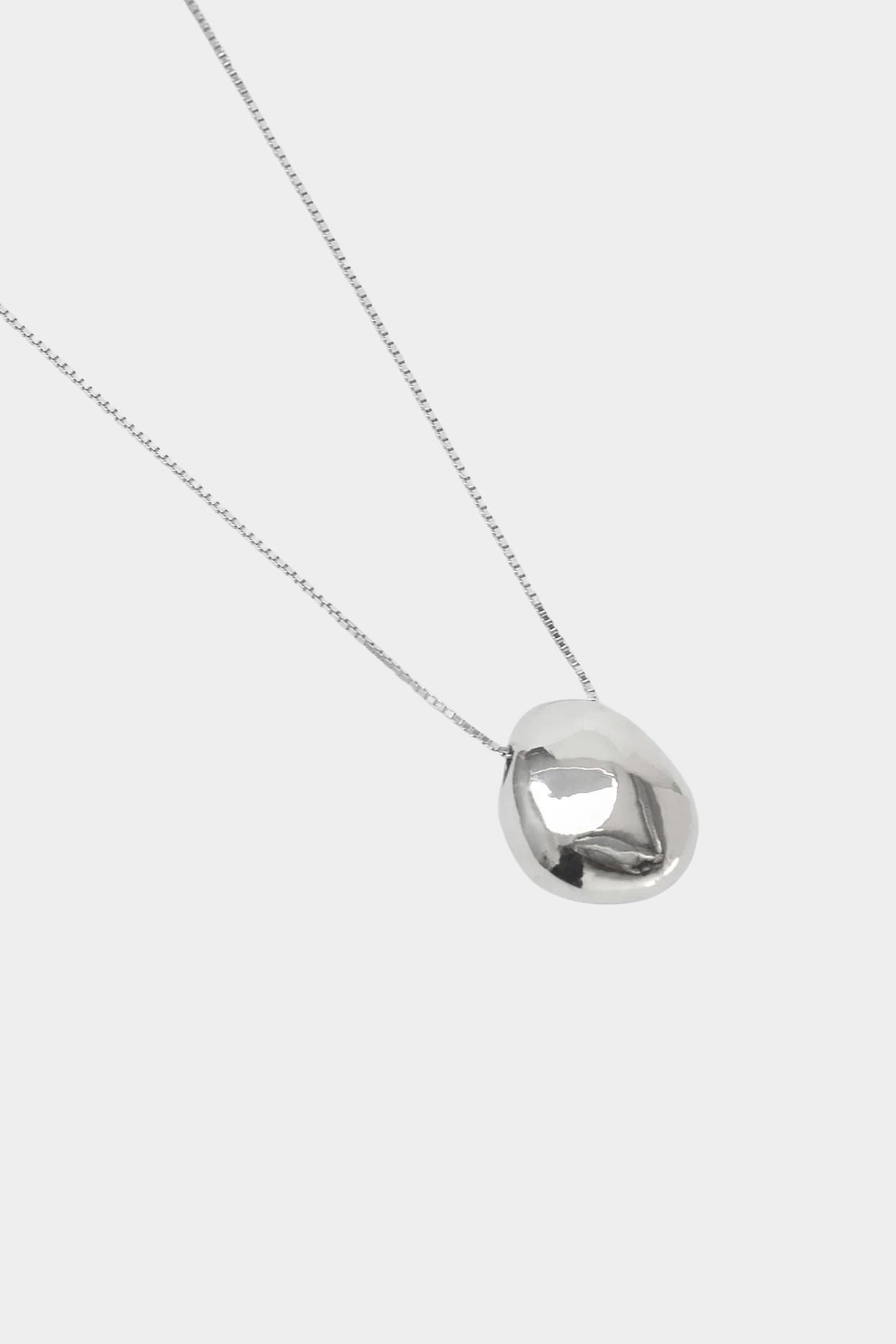 Wolf Circus Naya necklace sterling silver egg pendant close up detail