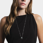 Wolf Circus Naya necklace sterling silver worn long pendant necklace mid chest styling