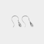 Small Sage Earrings Sterling Silver Wolf Circus flat lay silver hook drop earrings