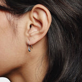 Small Sage Earrings Sterling Silver Wolf Circus worn on ear small drop hook earring