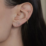 Wwake - Diamond Octagon Frame Stud - Earrings - YUCCA, artistic jewelry for women, unique jewelry denver.