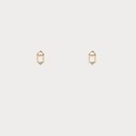 Wwake - Diamond Padlock Stud Earring - Earrings - YUCCA, artistic jewelry for women, boutique stores near me.