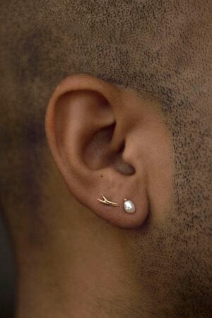 Wwake - Irregular Pearl Earring - Earrings - YUCCA, boutique stores near me, unique jewelry denver, capsule wardrobe.