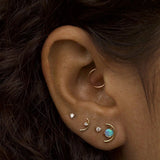 Wwake - Large Opal Arc Earring - Earrings - YUCCA, artistic jewelry for women, boutique near me.