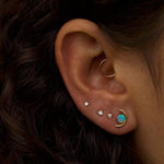 Wwake - Large Opal Arc Earring - Earrings - YUCCA, artistic jewelry for women, boutique near me.