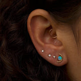 Wwake - Large Opal Arc Earring - Earrings - YUCCA, artistic jewelry for women, boutique near me.