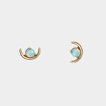Wwake - Large Opal Arc Earring - Earrings - YUCCA, artistic jewelry for women, boutique near me.