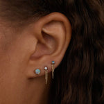 Wwake - Large Opal Studs - Earrings - YUCCA, Artistic jewelry for women, boutique near me, unique jewelry denver.